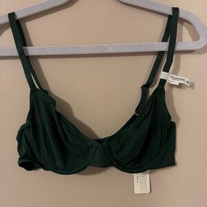 Dark Green Aerie Sheer Bra